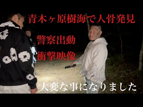 青木ヶ原樹海で頭蓋骨、骨2本発見❗️衝撃映像、閲覧注意⚠️警察に引渡しました❗️