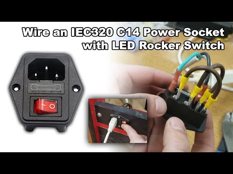 Wire an IEC 320 C14 Power Socket with LED Rocker Switch - Arcade Build Series