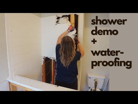 SHOWER DEMO & WATERPROOFING | Main Bathroom Makeover pt 4