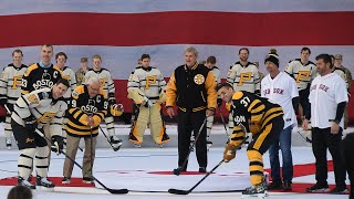 Orr, Boston legends with the first pitch/puck at Winter Classic