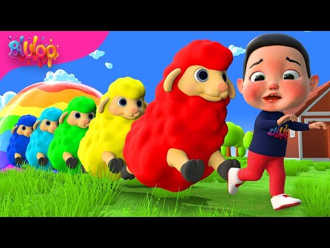 Baa Baa Black Sheep | Colorful Sheep Song | BluLoo Nursery Rhymes & Kids Songs