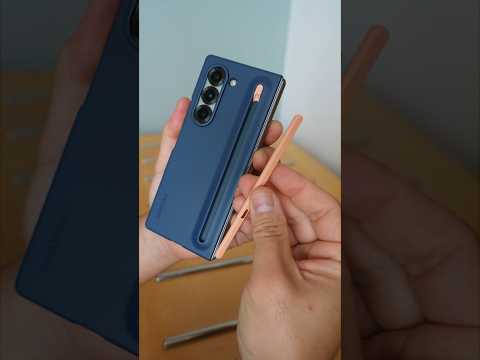 Samsung Galaxy Z Fold 6 S-Pen Case Unboxing in Navy