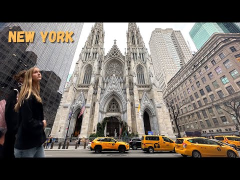 4K NYC-Spring Walk On Bustling Streets Of New York City!🗽🌸5th Ave, NBC Studios, Rockefeller Center