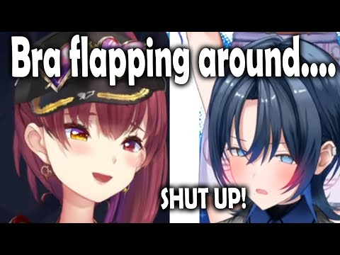 Marine Exposes Ao-kun Flat Chest BRUTALLY...「HoloLive/EngSub」