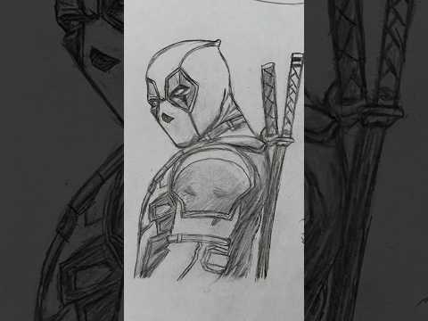 Drawing Deadpool Step by Step #sketch #art #marvel #ytshots #shortsfeed #shorts #deadpool #drawing