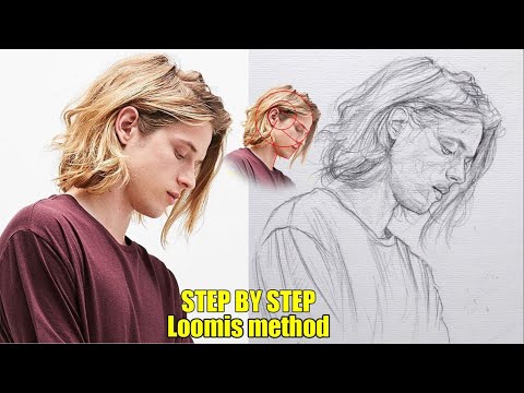 THIS REALLY WORKS  How to draw the portrait using Loomis method - One pencil drawing