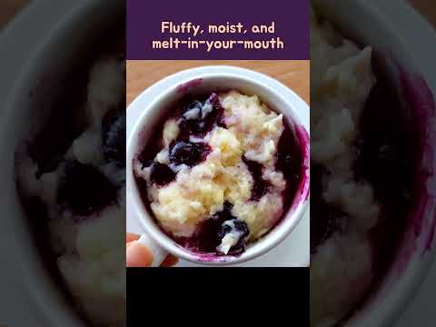 Eggless Blueberry Muffin in a Mug #mugcake