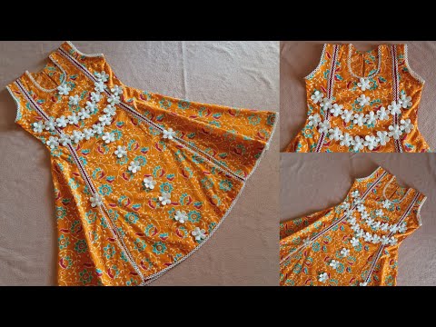 Frock Cutting and Stitching Step by Step || Eid Espacial Umbrella Dress Cutting & Stitching