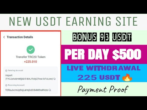 Latest USDT Earning Platform | Sign Up Bonus 93 | New Usdt Mining App | Passive Income