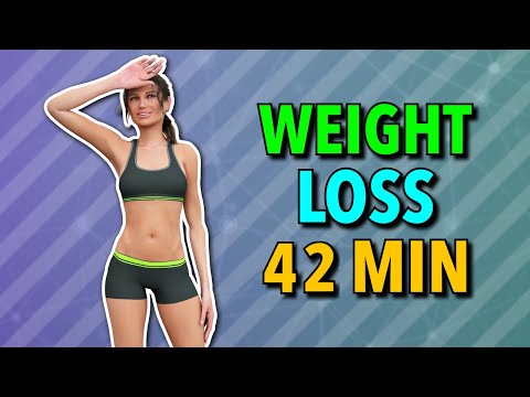 42 Minutes Weight Loss Workout – Slow Exercise at Home