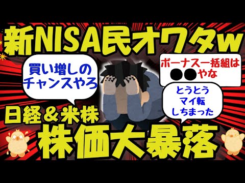 【新NISA/投資】新NISA民、株価大暴落で資産消滅？！