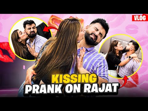 KISSING Prank On Rajat💋🤤 | ROMANTIC SWATI🤤 | Irritate Kardiya 😜 | RAJATSWATIVLOGS ​⁠