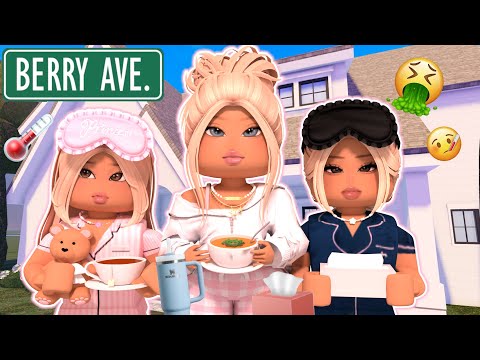 Our Family SICK DAY ROUTINE! *WE CAUGHT A COLD!* VOICED BERRY AVENUE ROLEPLAY