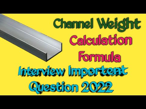 Kisi Bhi #Channel Ka #Weight Kaise Nikale, How To Calculate A Channel Weight #piping_guruji