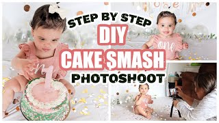 HOW TO DO A FIRST BIRTHDAY PHOTOSHOOT AT HOME |CAKE SMASH PHOTOSHOOT TUTORIAL | DIY FIRST BIRTHDAY