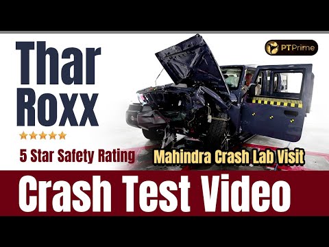 Thar Roxx Crash Test🔥| Inside Mahindra Crash Lab | Safety Rating 🌟 | Headlight | PTPrime