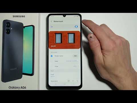 Samsung A06: How to Turn On/Off Camera Watermark?