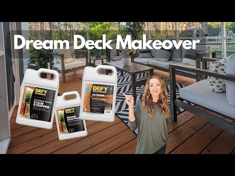 How to Strip Brighten and Stain Your Deck Using Defy Wood Stain!