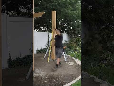 Installing Arbor Swing Beam Supports #backyardgoals #woodworking #diyprojects