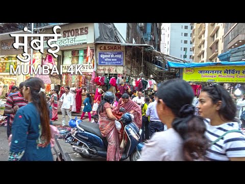 SOUTH MUMBAI Walking Tour 🇮🇳 - India’s Most Populous Megacity | Bustling Street Life 4K HDR