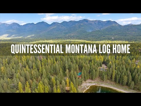 Quintessential Montana Log Home on East Bass Lake For Sale #montanarealestate #kalispellmt #montana