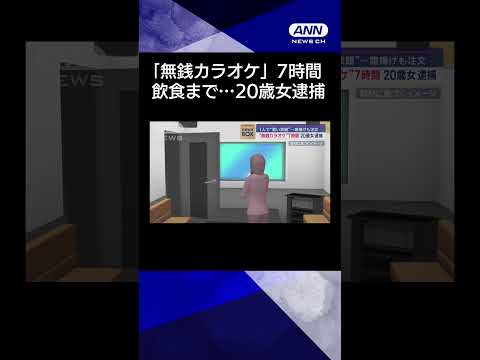 【ニュース】“無銭カラオケ”1人で7時間…20歳女逮捕 歌って唐揚げも「最初から払うつもりない」 #shorts