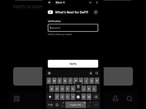 What Is Next For Defi Blum Video Code | What Is Next For Defi Blum Today Verification Keyword Today