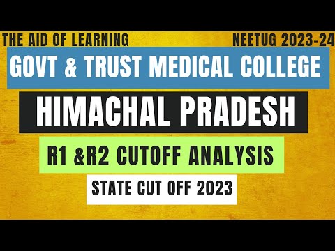 Govt &Trust Medical College Cutoff Rank 2023 Analysis in Himachal Pradesh|State Quota|