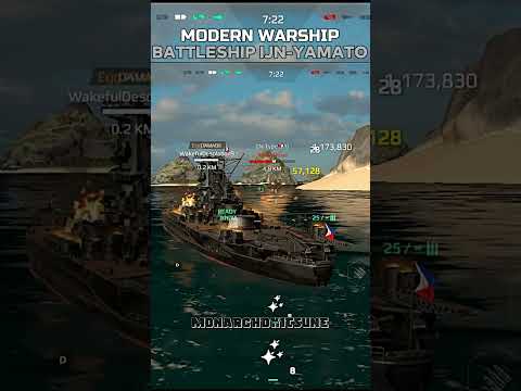 BATTLESHIP IJN YAMATO - GamePlay /Modern Warship #yamato #edit #shorts #video #modernwarships #ships