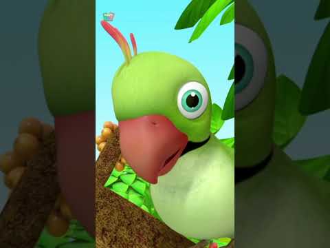 Hare Rang Ka Mein Tota Cartoon Poem, मैं तोता, Hindi Balgeet #viral #kidsvideo #trending #birdssong