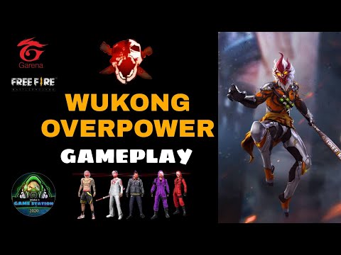 wukong overpower gameplay in Garena free fire/best wukong gameplay in free fire🔥