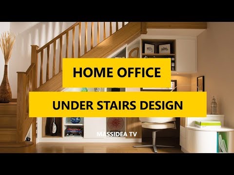 50+ Awesome Home Office & Study Room Under Stairs Space Design Ideas