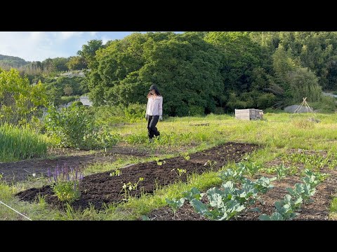 A Japanese girl doing No Dig method