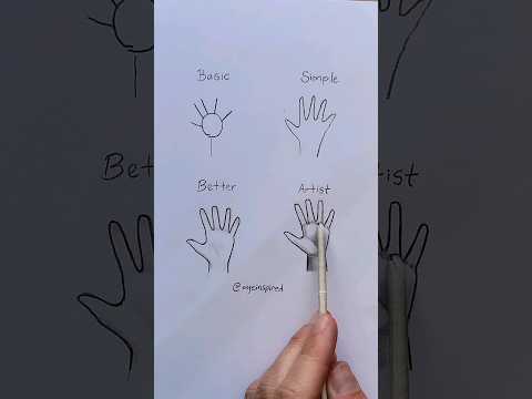 How to draw a hand 🖐 Which level can you draw?#art #artwork #draw #drawing #cartoon #anime #artist