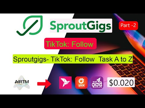 How to work #sproutgigs sproutgigs TikTok: Follow টাকা ইনকাম করার সহজ উপায় Online income bd