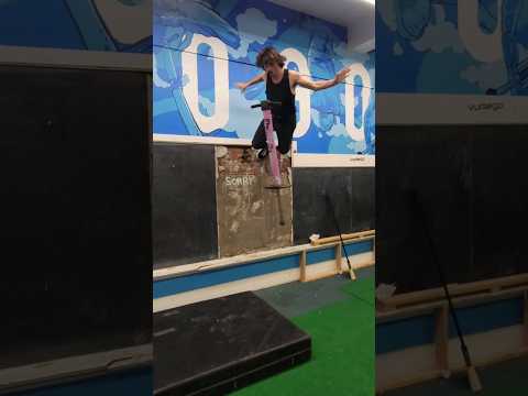 pogo sticking off of walls and crazy indoor tricks