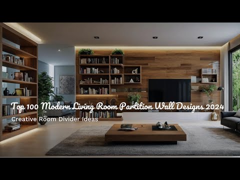 100+ Stunning Partition Wall Designs for Living Rooms | Transform Large Spaces in 2024