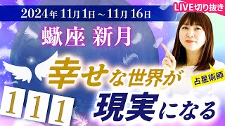 【2024年11月1日♏️蠍座新月🌑から2週間の運勢】幸せな世界が現実になる【占い】【開運】