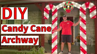 How to build a Candy Cane Christmas archway for your entrance! DIY