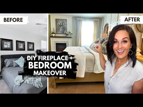 You Can DIY a Fireplace Over Mantle w/ Scrap Wood! (+ Bedroom Refresh)