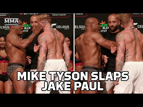 Mike Tyson Slaps Jake Paul at Paul vs. Tyson Weigh-Ins -  MMA Fighting