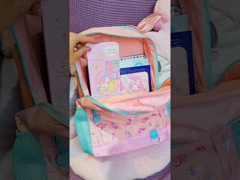 Aesthetic ASMR Pack My Backpack With Me 🎀🎒 #schoolsupplies