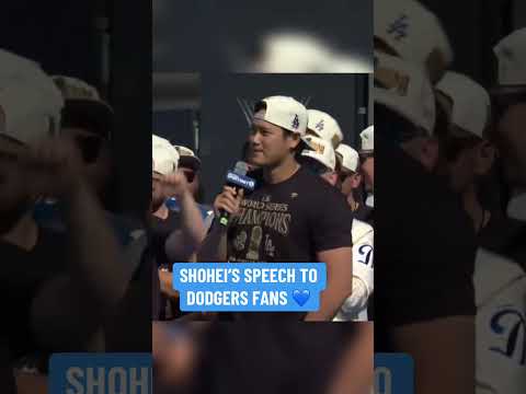 Shohei's message to Dodgers fans 💙 (via Spectrum SportsNet LA) #shorts