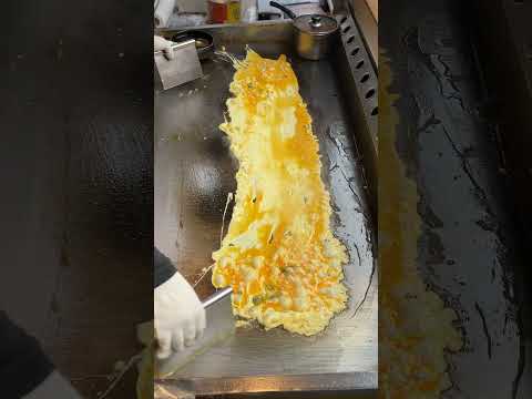 Amazing Skill!  Egg Rolled Omelette master #shortsvideo