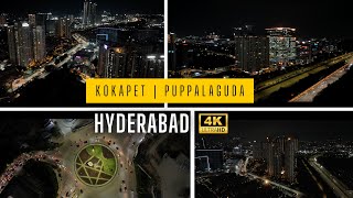 Kokapet | Puppalaguda | Night Drone View | Hyderabad | Hyderabad Real Estate