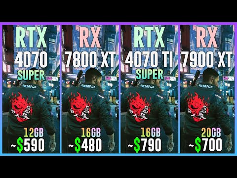 RTX 4070 SUPER vs RX 7800 XT vs RTX 4070 TI SUPER vs RX 7900 XT - Test in 25 Games