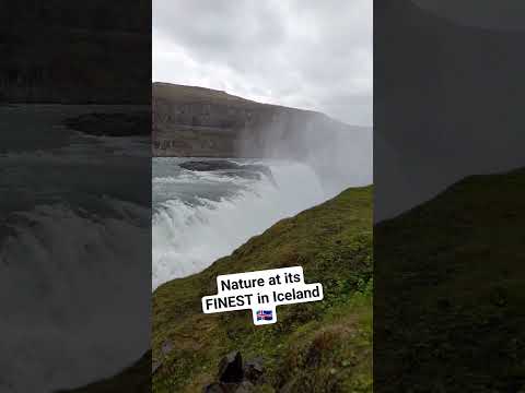 The POWERFUL Gullfoss Waterfall of Iceland IS #shorts #iceland #icelandwaterfalls