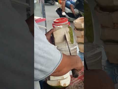 freshly cut BUKO juice pH street food #satisfying #bukojuice #streetfood #youtubeshorts #Gatchie Jr