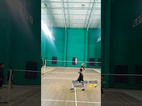 what a save from coach smash 😬🏸#badminton #viral #ytshorts #subscribe