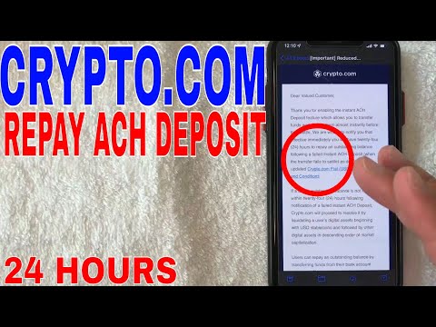 🔴🔴 Crypto.com 24 Hours To Repay Failed ACH Deposit ✅ ✅